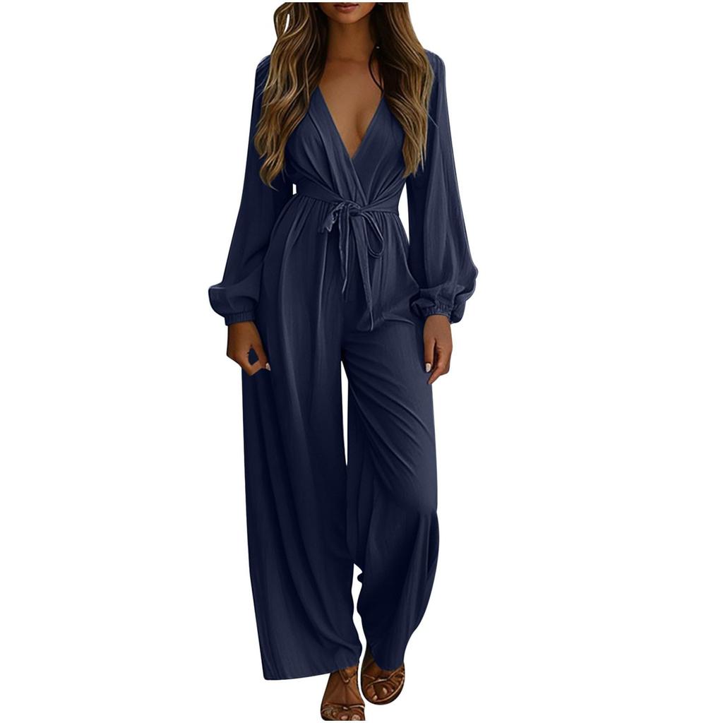 Women's Fashion Solid Color Casual Jumpsuit