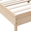 Solid Wood Bed Without Mattress 150x200 Cm Pine Wood