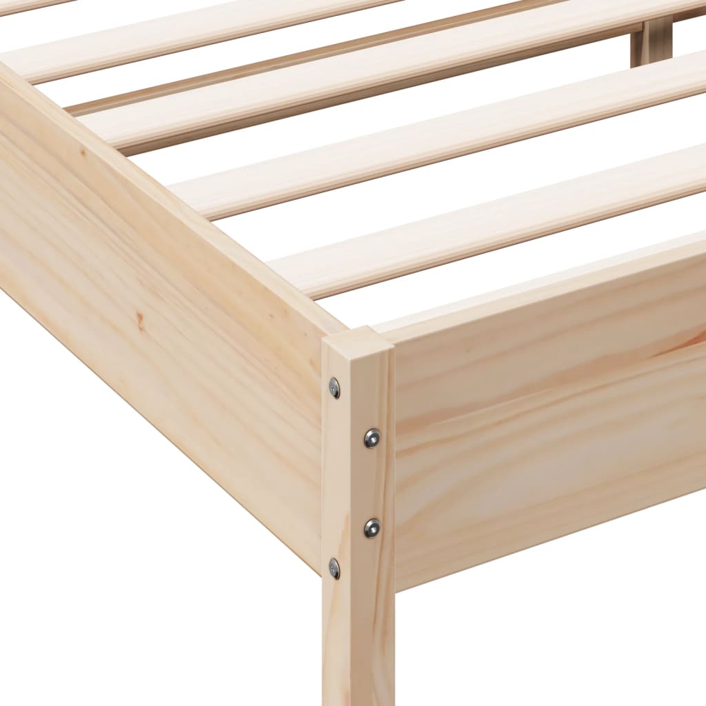 Solid Wood Bed Without Mattress 150x200 Cm Pine Wood