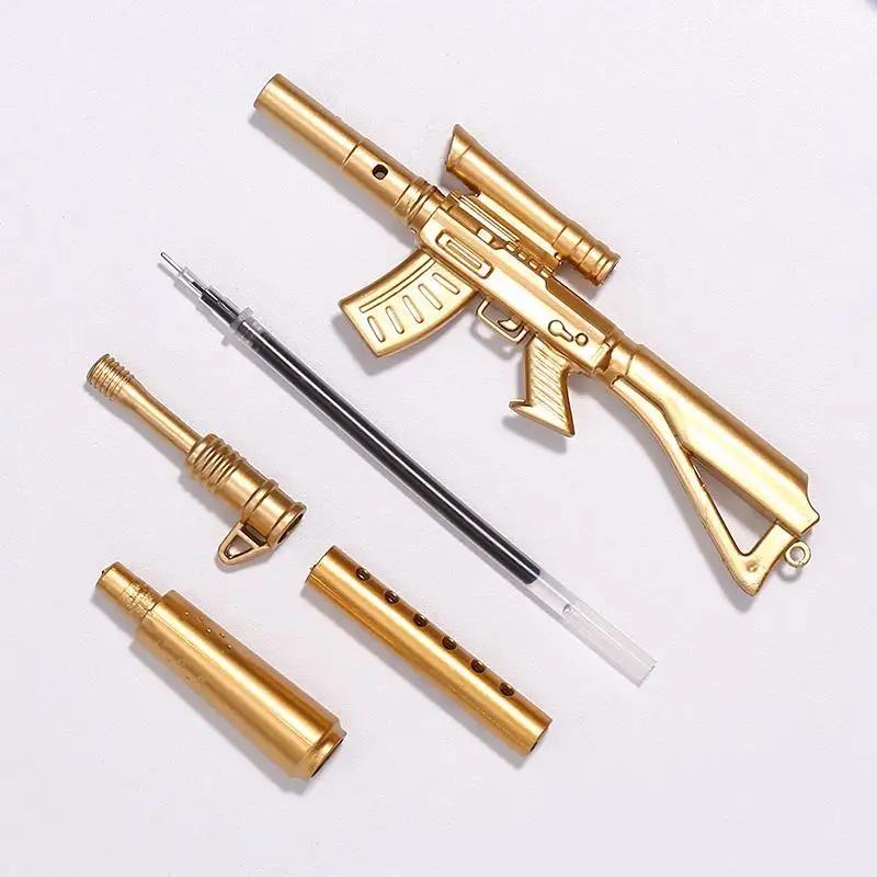 Creative Golden Machine Shape Neutral Pen Black Ink School Office Supplies Learning Stationery