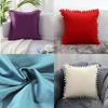 Luxurious 45x45cm Pom-poms Cushion Cover In Soft Velvet For Elegant Home Dcor
