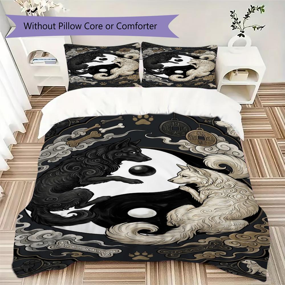 Instance Pattern Bedding uilt Set uilt Cover Pillowcase Home Decoration Birthday Gift (1 * duvet cover + 2 * pillowcase without core)104