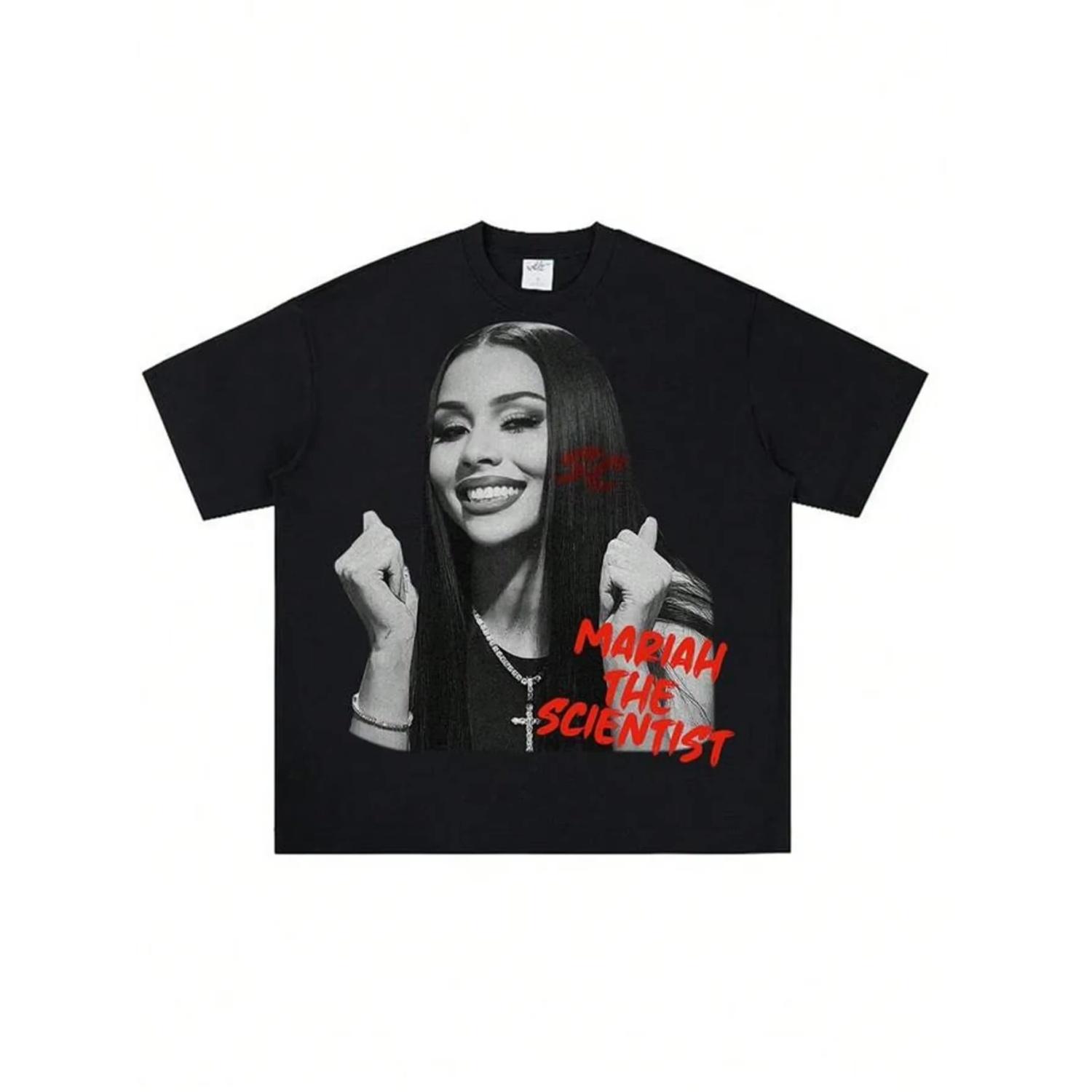 

The Scientist Street Hip Hop T-Shirt Classic Big Face Print Crew Neck Short Sleeve Men Women Top Y2K Harajuku Street Cotton Tees S