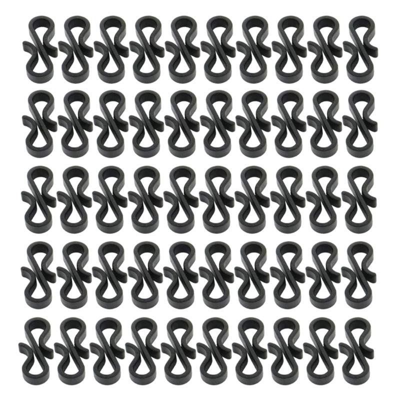 10/50 szt. Zewnętrzne haczyki rynnowe Plastikowe Wielokrotnego Użytku Haczyki S Zewnętrzne Klipsy na Lampki Ślub Choinka Ozdoby Domowe Haczyki