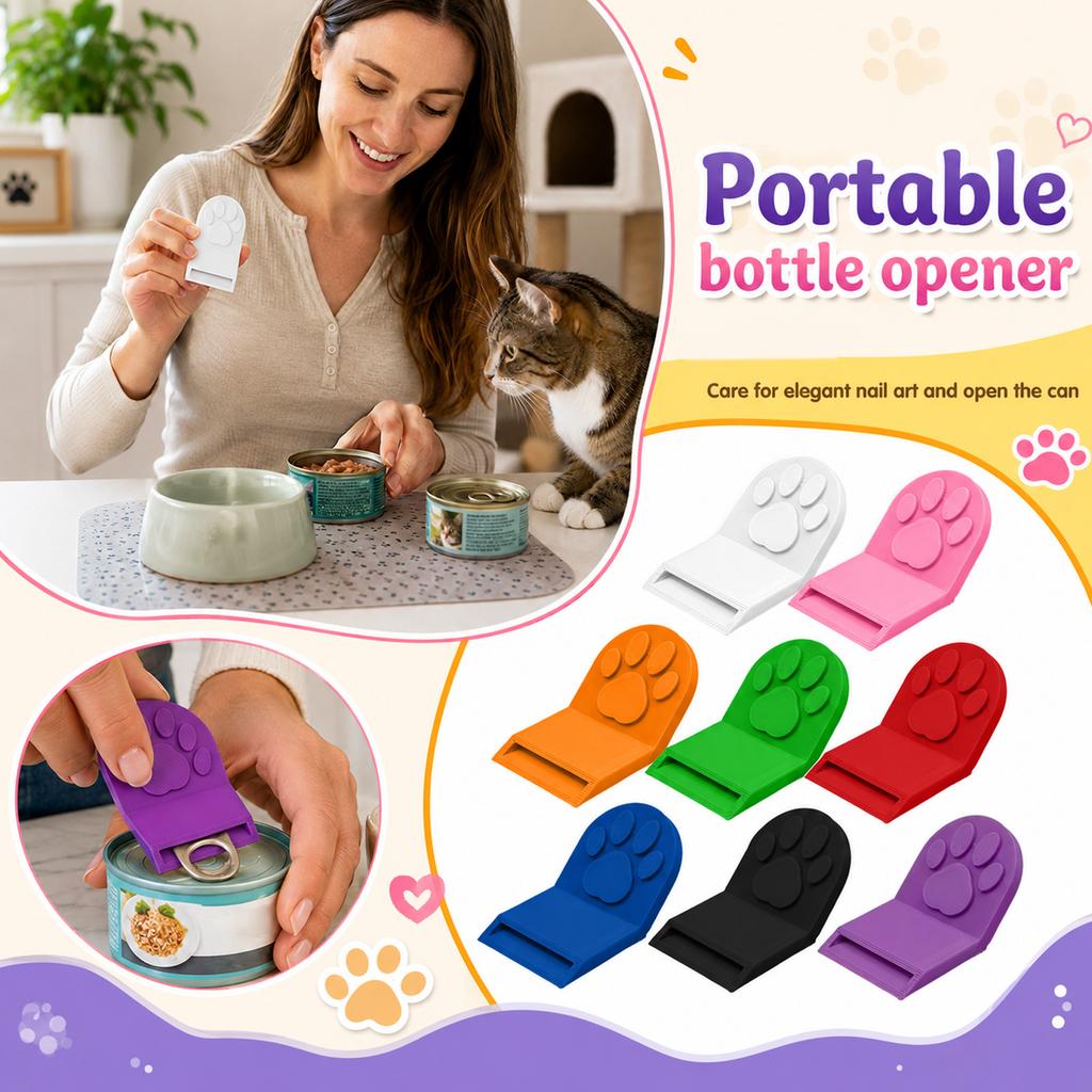 Portable Pet Can Opener Tool for Cats and Dogs 3D Printed Design Durable Material Easy To Use Compact Size for Travel and Home Use