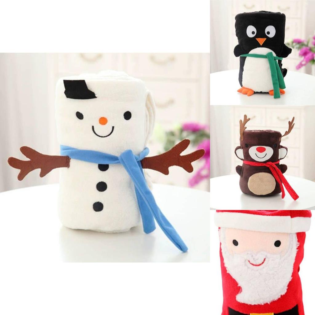 Snowman Plush Throw Blanket For Kids With Lightweight Fiber For Spring And Autumn Use
