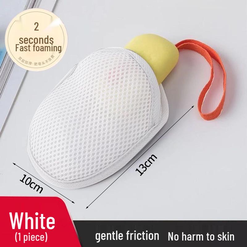 Double-Sided Exfoliating Soap Foaming Net Bag for Bathing and Face Washing