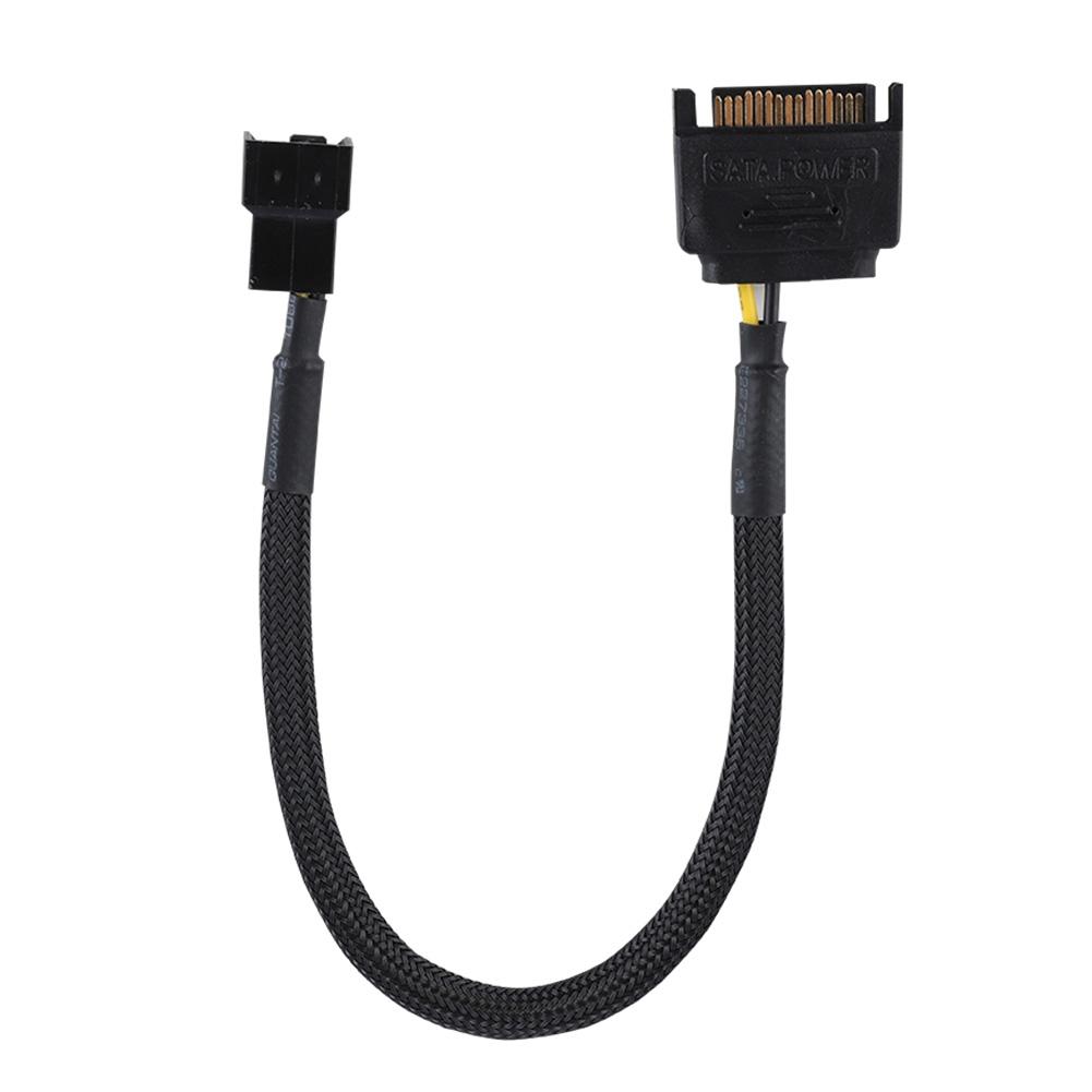 5Pcs SATA 15Pin To 4Pin Cooling Fan Power Adapter Cable Converter 22AWG Cable