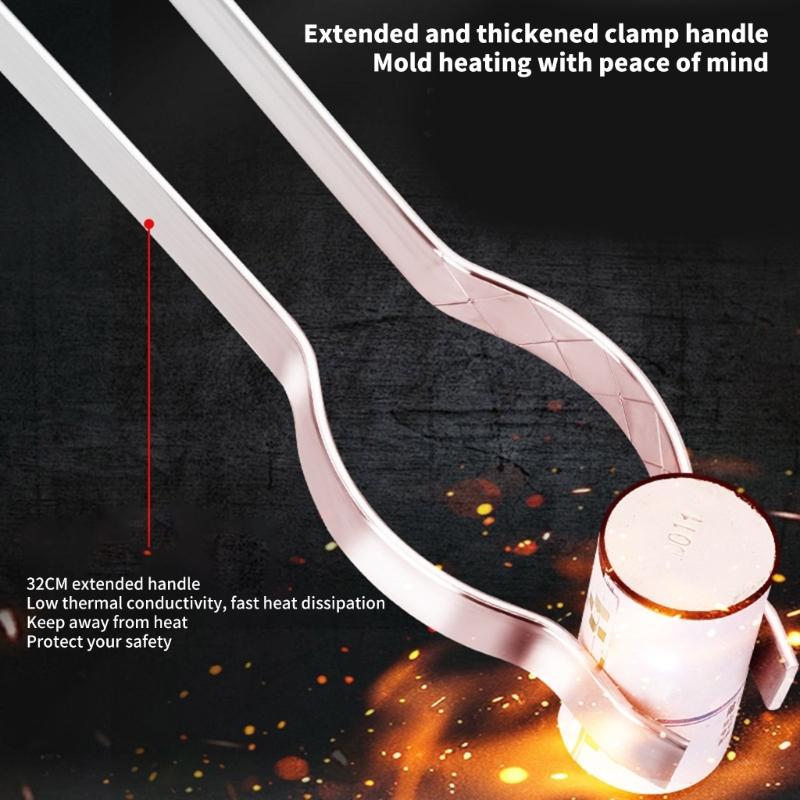 Heat Resistant Carbon Steel Jewelry Casting Clamp Suitable for Goldsmithing and Metalworking with Secure Nonslip Grip