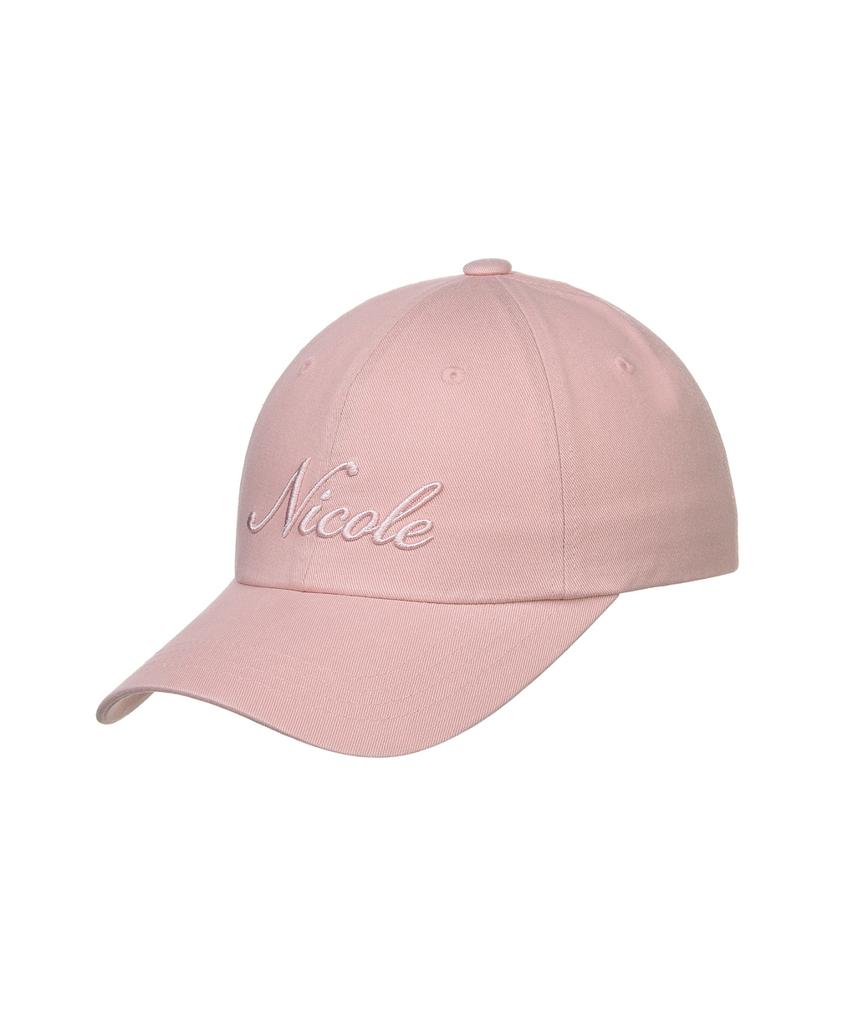 Nigaennikol Nicole Lettering Ball Cap_Pink