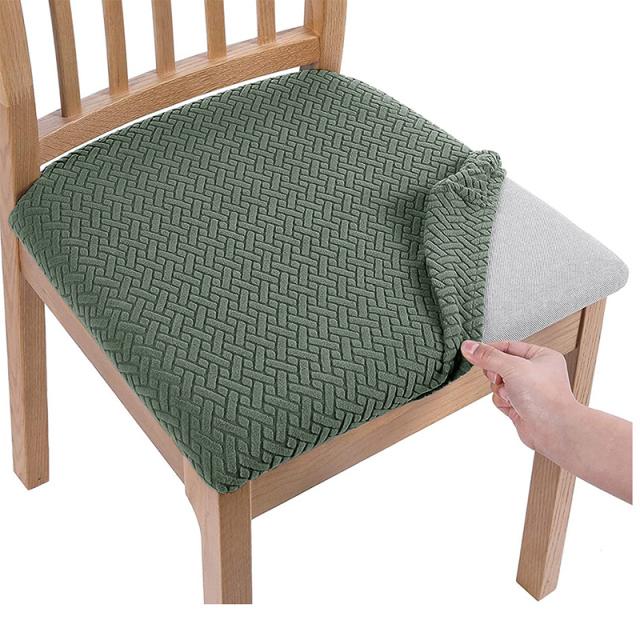 

1 Pcs Elasticity Removable Dining Chair Seat Cover Jacquard Stretch Chair Seat Cushion Slipcover for Dining Room Kitchen Chairs 1 Pcs