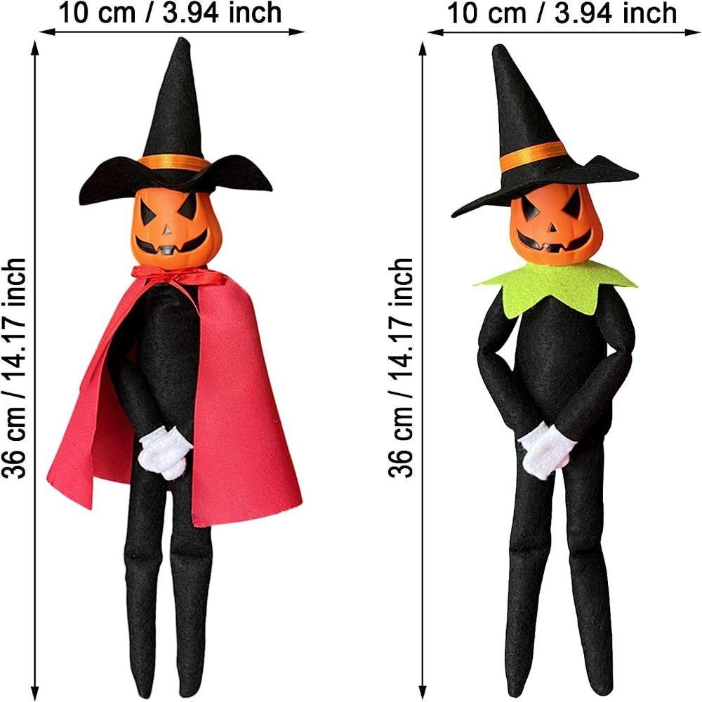 With Hat Pumpkin Elf Creative Pumpkin Doll Halloween Elf Felt Doll  Children's Gifts