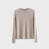 Luxury Tencel Wool Soft Long-Sleeve Slim-Fit Round Neck T-Shirt for Women - 2024 Autumn Collection