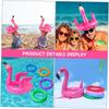 Pink Inflatable Flamingo Ring Throwing Game Toys Flamingo Ring Throwing Game Rings And Inflatable Rings With Random Color