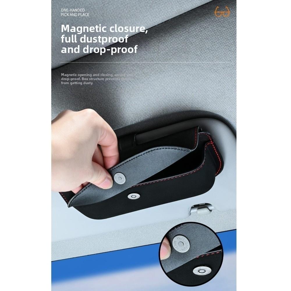 Space Saving Sunshade Storage Bag Multi-functional Vehicle Glasses Holder Ticket Card