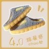 Shoes for Women Winter Home Women Slippers Furry Slippers Color Patchwork Cotton Slippers Female Indoor Non-slip Plush Slipper