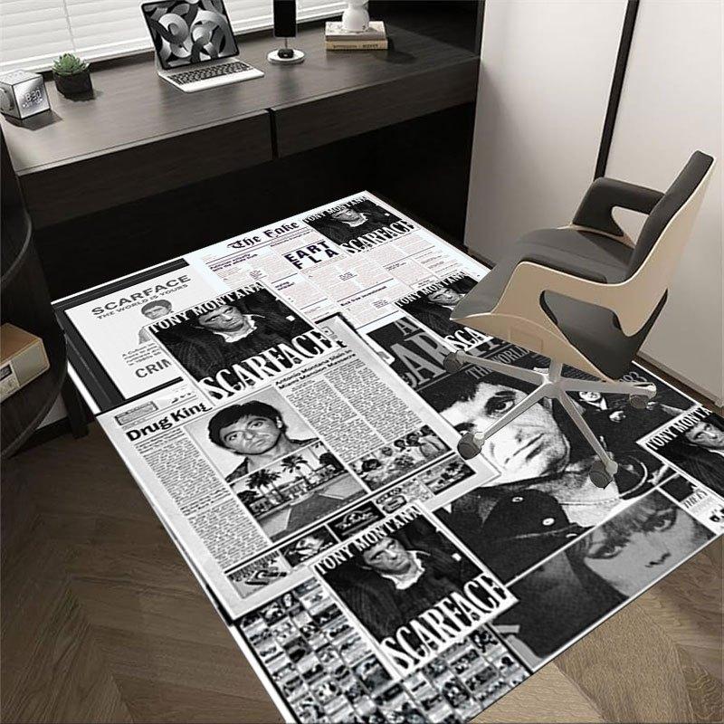 

1 шт. Килимок для офісного крісла Scarface, м який, зручний, для будь-якої пори року, ідеально підходить для дому, спальні або офісу, ідеальний подарунок для 60cm by 90cm