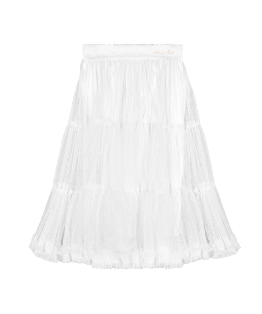 Nigaennikol Tulle Volume Skirt_White