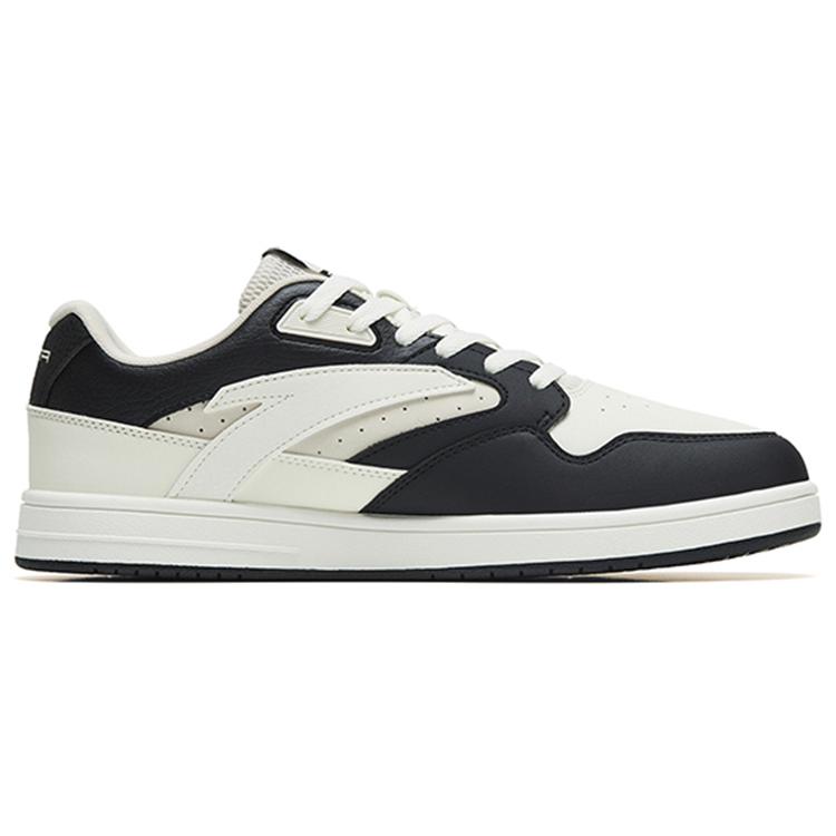 New Anta Life Collection Slip Resistant Cushioning Wear Resistant Low Top Skateboard Shoes Black White Gray 112258068-2