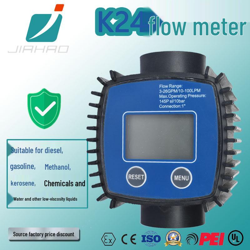 

Jiahao K24 Electronic Turbine Flow Meter with Digital Display for Chemicals, Internal Thread, Oval Gear, Urea Measurement