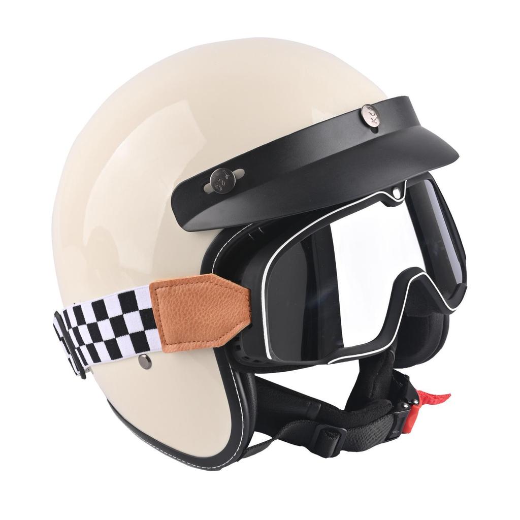 3C Certified Retro 3/4 Safety Helmet for Motorcycles & Electric Scooters – Unisex, All-Season