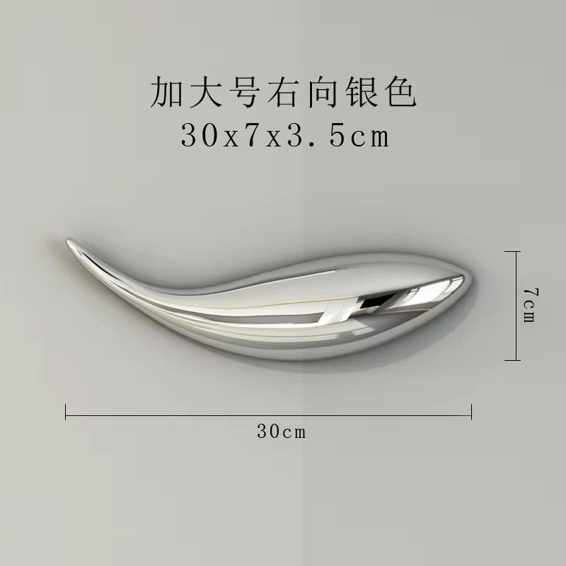 Creative Three-dimensional Fish Wall Decorative Wall Without Perforated Decorations Living Room TV Background Wall Sofa Pendant