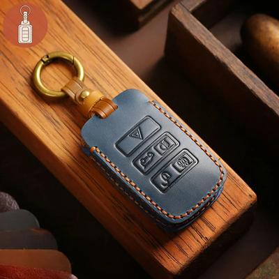 Fob Car Key Case Cover Leather Holder Accessories for Jaguar Land Rover Rangerover Evoque Discover Freelander Sport Svr Defender