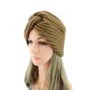 1Pc Women Headwear Cancer Chemo Beanie Hat Hair Loss Turban Solid Color Knitted Cap Head Wrap Polyester