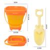 4pcs/Set Parent-Child Folding Bucket Beach Toys With Bucket Summer Beach Toys  Fun