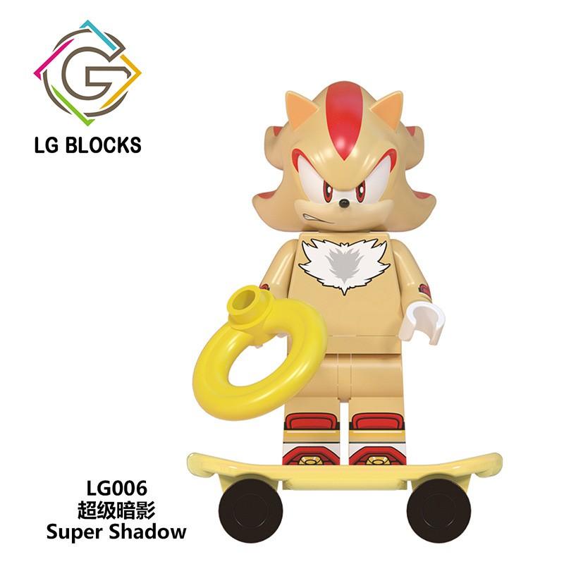 Sonic Mini Figure Giocattoli Super Sonic the Hedgehog Shadow Nakkururu Building Blocks LG1001 Lego Minifigures