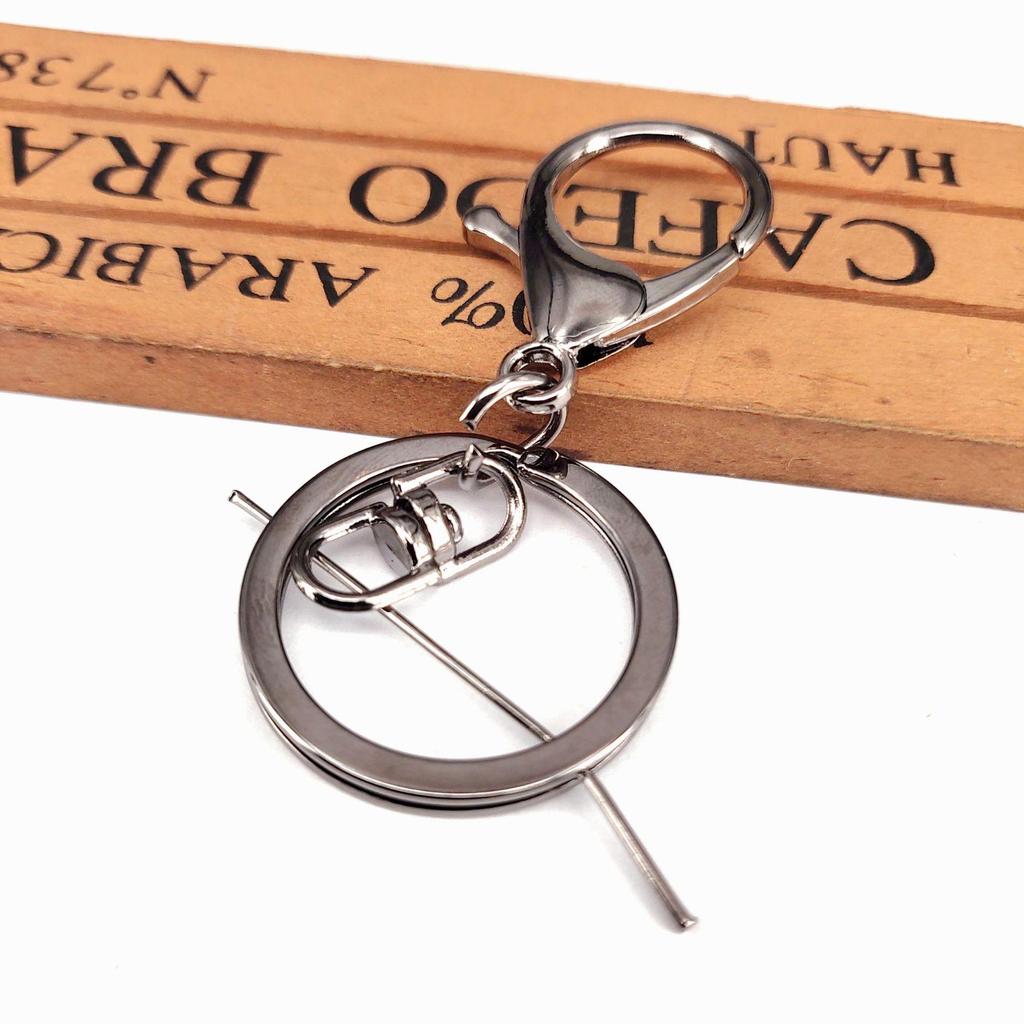 DIY Schmuckset: Karabinerverschluss Schlüsselanhänger, Viergliedrige Kette, 8-Figur Anhänger