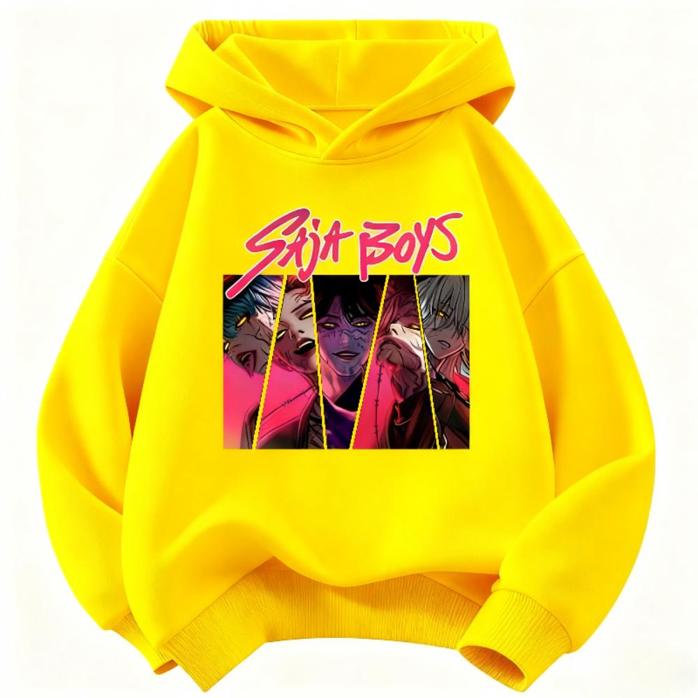 Autumn/Winter Warm K-Pop Demon Hunter Children's Hoodie, Fashionable and Versatile Children's Hoodie Sweatshirt
