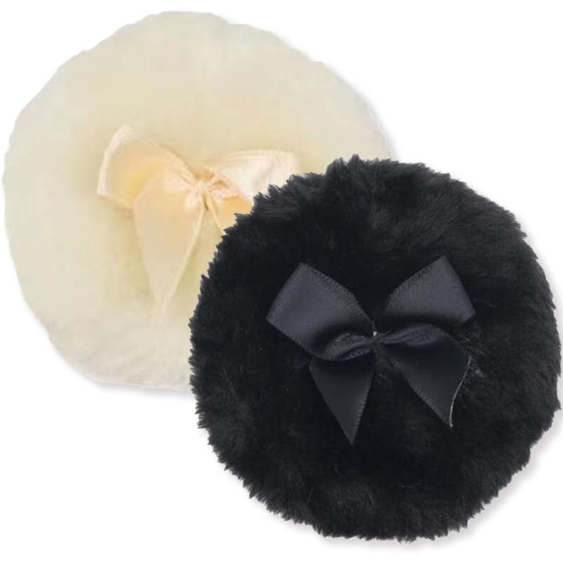 Large Fluffy Powder Sponge Puff Ultra Soft Washable Reusable Velour Face Body Powder Puff Loose Powder Puffs Wet Dry Makeup Tool