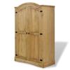 Wardrobe - VIDAXL - Corona Range - Solid Waxed Pine - 2 Doors