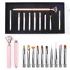 Nail Brush Set Manicure UV Gel Brush Pen Transparent Acrylic Nail Art Painting Drawing Brush Phototherapy Tools B