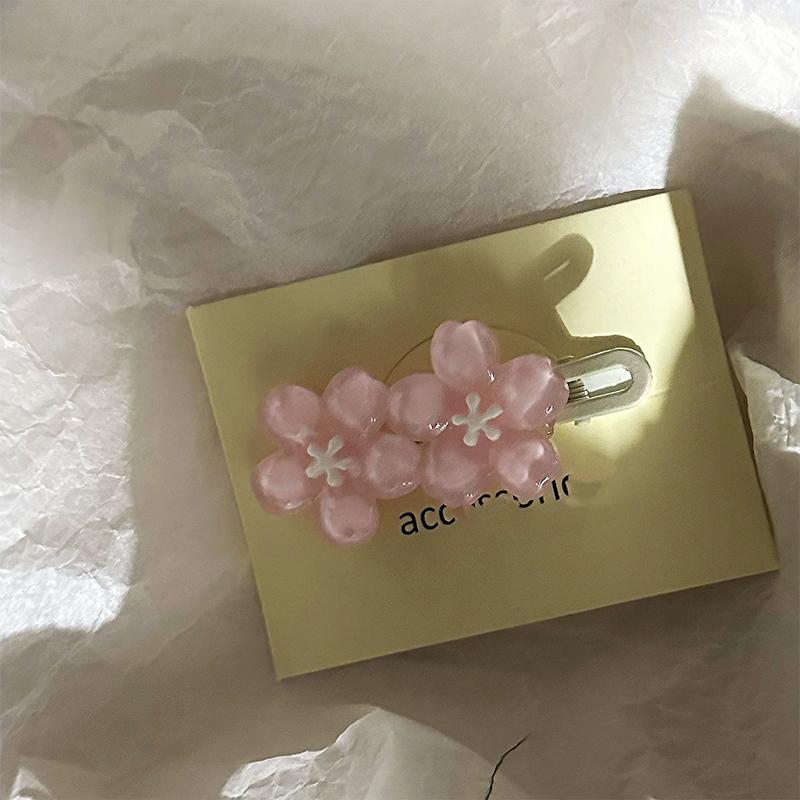 Summer Fresh Flower Hairpin Sweet Girls Sakura Side Clips Bangs Hair Clips For Women Headwear Hair Accessories