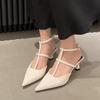 Sandals and Slippers for Women,New Pointed T-shaped Top with Thin Heels for Women