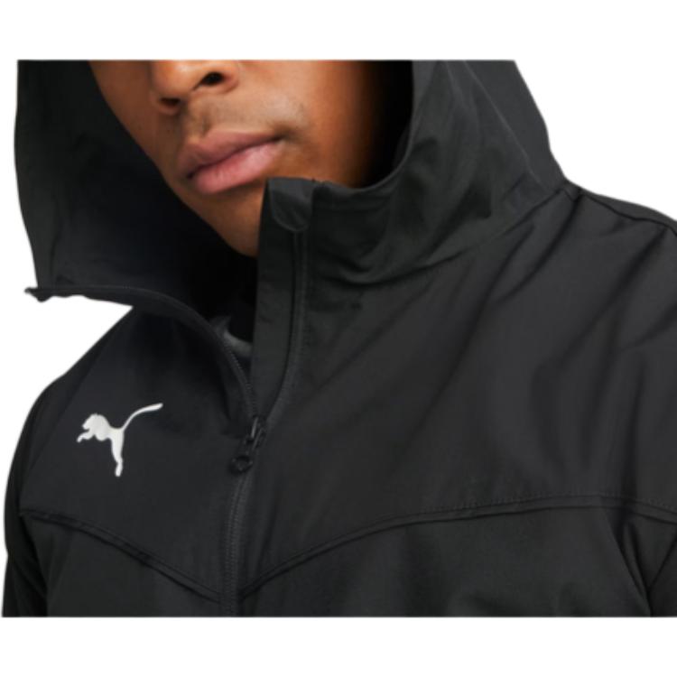 Puma Solid Color Hooded Zip Fit Jacket Unisex Jacket Black 657396-04