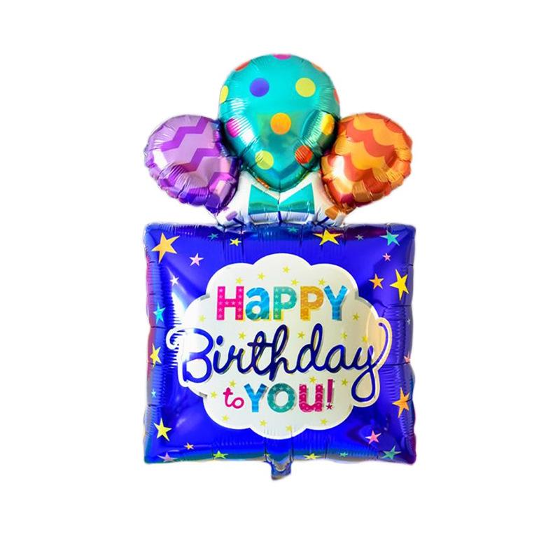 Cake Aluminum Film Balloon Wedding Ceremony Ornaments Birthday Party Scene Gift Box Aluminum Foil Photo Props
