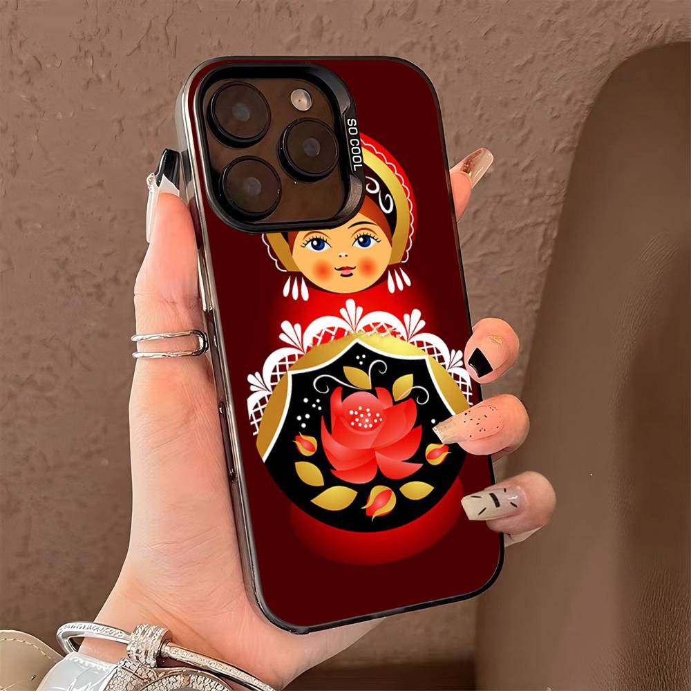 Russian Dolls Matryoshka Cute Phone Case For IPhone 17 16 15 14 13 Pro Max Plus Matte Color Back Cover