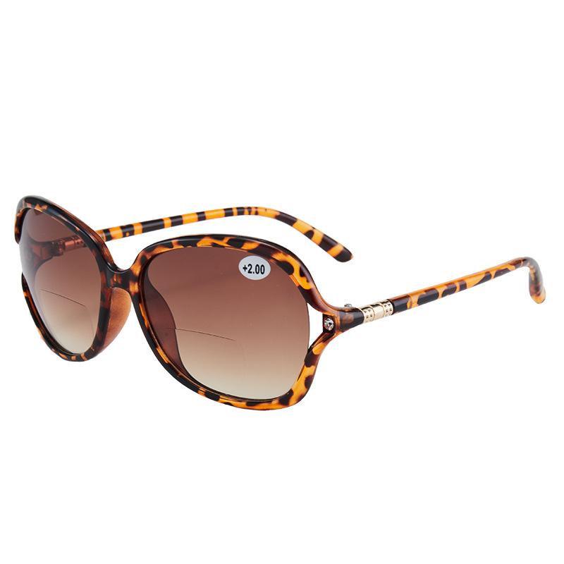 

Fashion Large Women Butterfly Bifocal Sunglasses Vintage Dual-use Reading Glasses +100 леопардовый