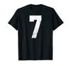 Number 7 Sports Jersey Birthday Age Lucky Number White Vintage T-Shirt