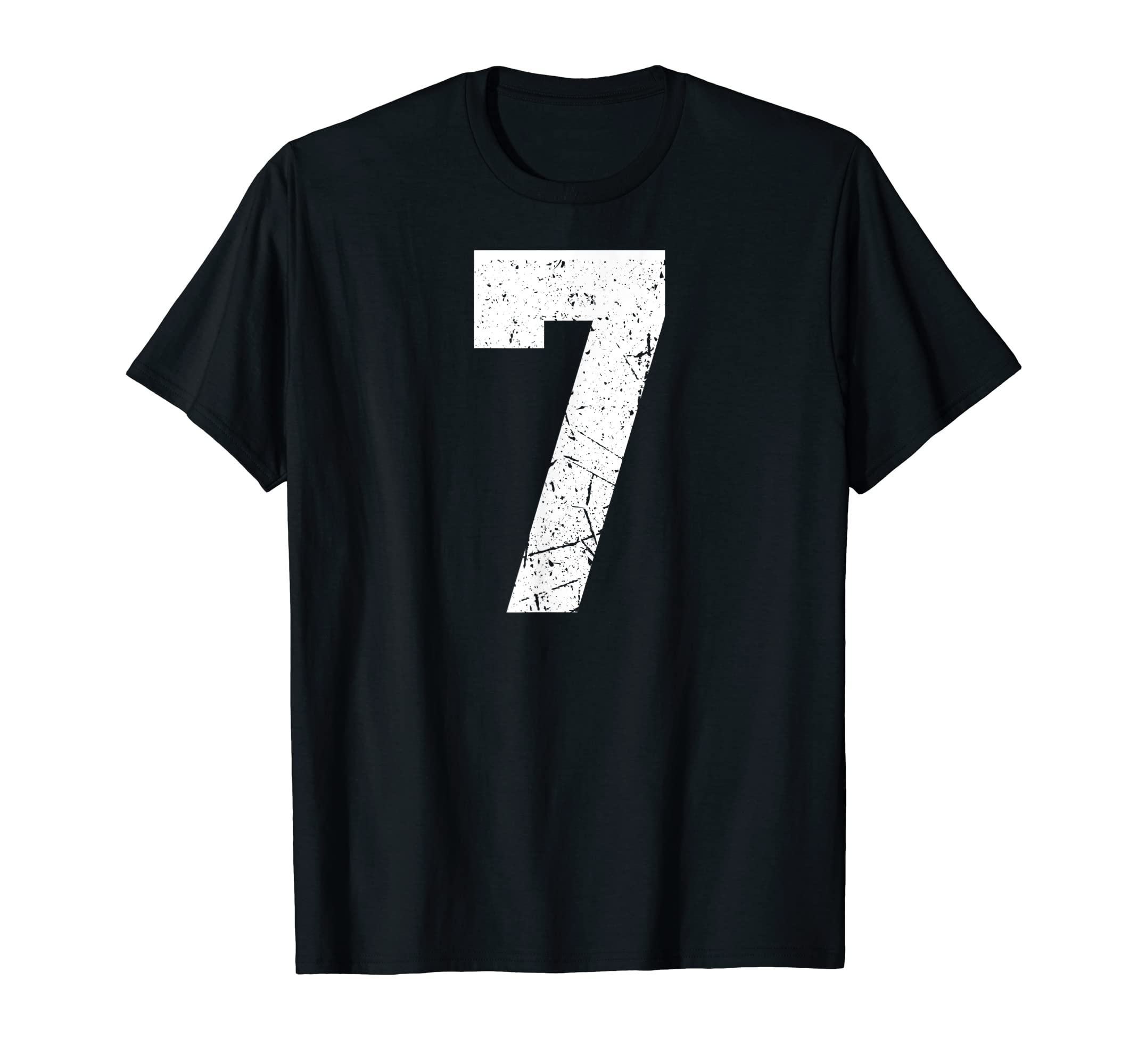 

Number 7 Sports Jersey Birthday Age Lucky Number White Vintage T-Shirt