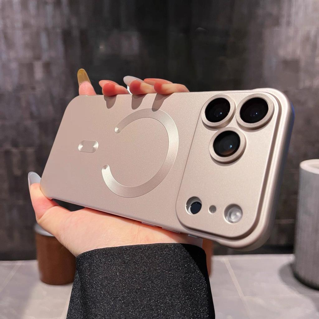 Prabangi metalizuota danga, padengta galvaniniu būdu, skirta Magsafe belaidžio įkrovimo dėklui iPhone 17 Air 16 15 14 13 12 11 Pro Max matinis PC berėmis dangtelis