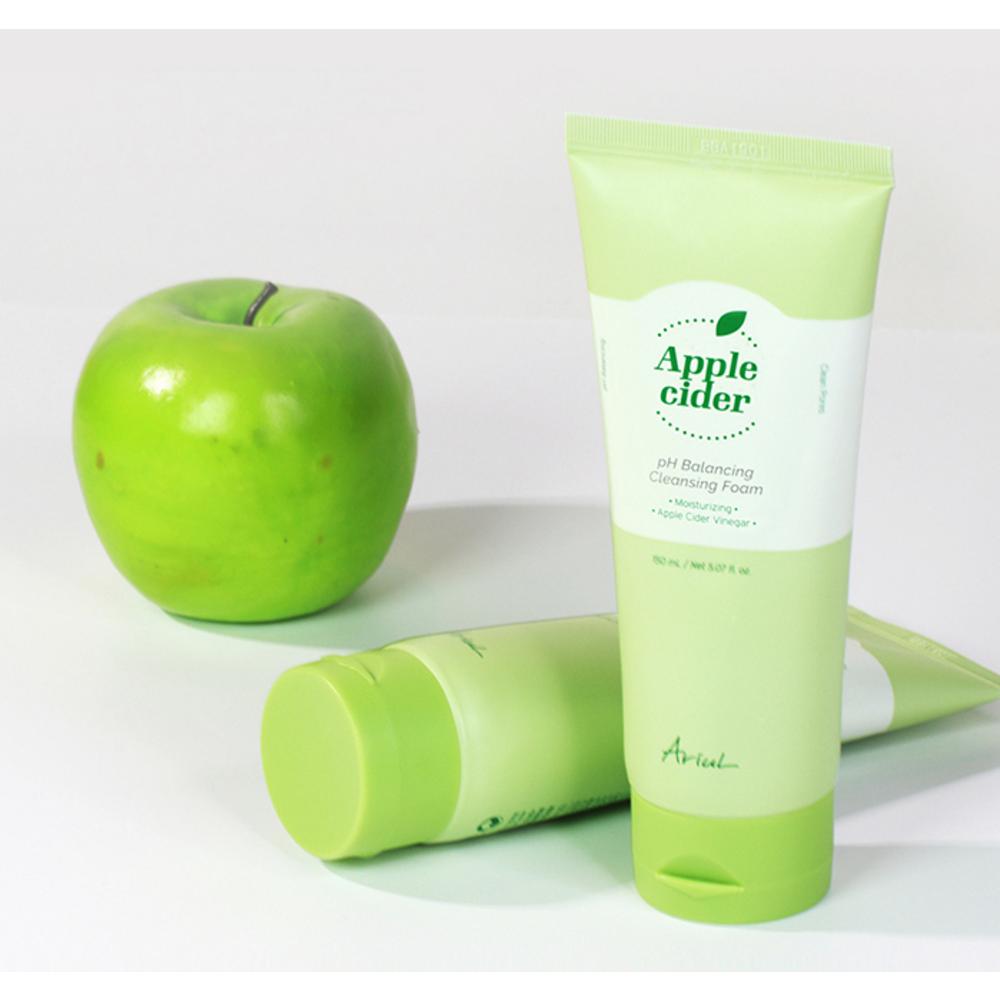 Arial Vegan Apple Cider pH Slightly Acidic Balancing Cleansing Foam, 150ml, 1 piece