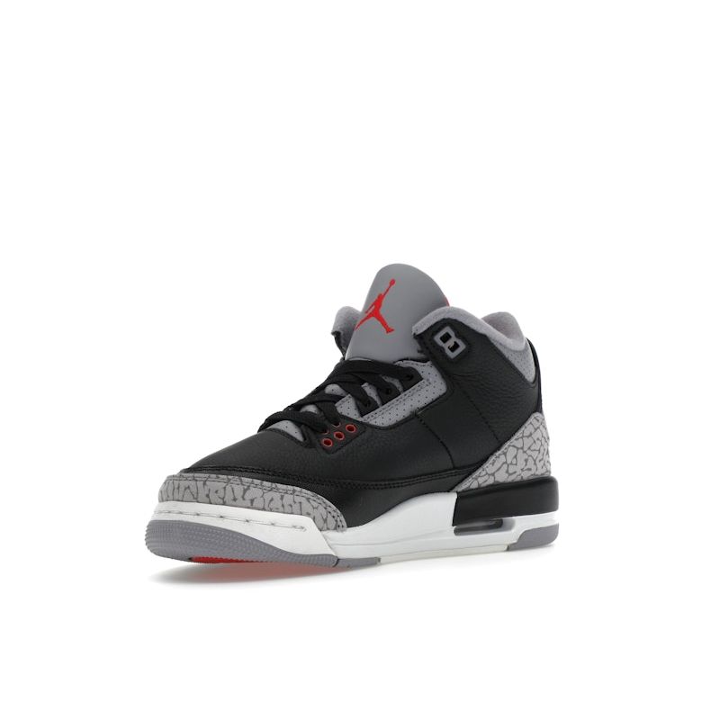 Air Jordan 3 Retro OG GS Black Cement 2024 Dětské tenisky Fire-Red Cement-Grey Sail DM0967-010
