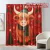 Flat Printing Jit Curtains Without Rod Festive Calf Popular Curtain Fabric Durable Polyester Decorations Set Of 2 Made