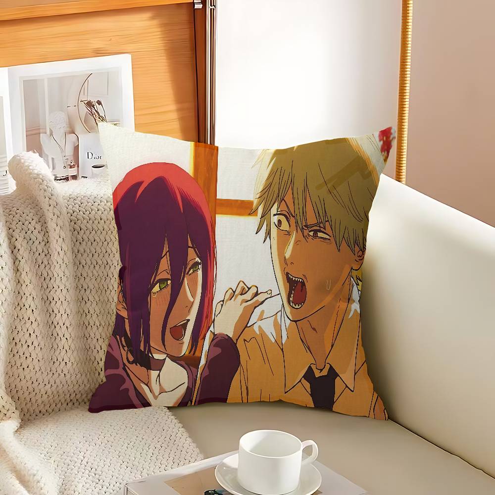 Anime Chainsaw Man The Movie Reze Arc Cushion Cover Inches Farmhouse Decor Home Throw Pillow Covers For Couch Decorations