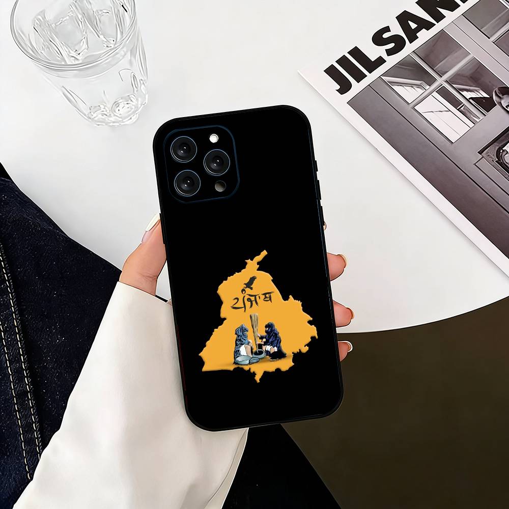 ART P- Punjab Karte Handyhülle Silikon Weich Für IPhone 17 16 15 14 13 12 11 X XR Plus Pro Max Plus