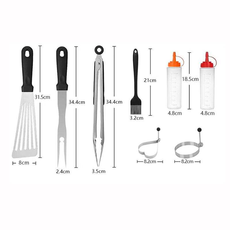 Zhi Shi 14-Piece Stainless Steel BBQ Tool Set